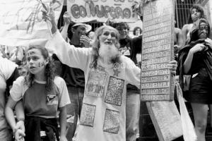 Estudantes nas ruas pelo impeachment do presidente Collor de Melo 