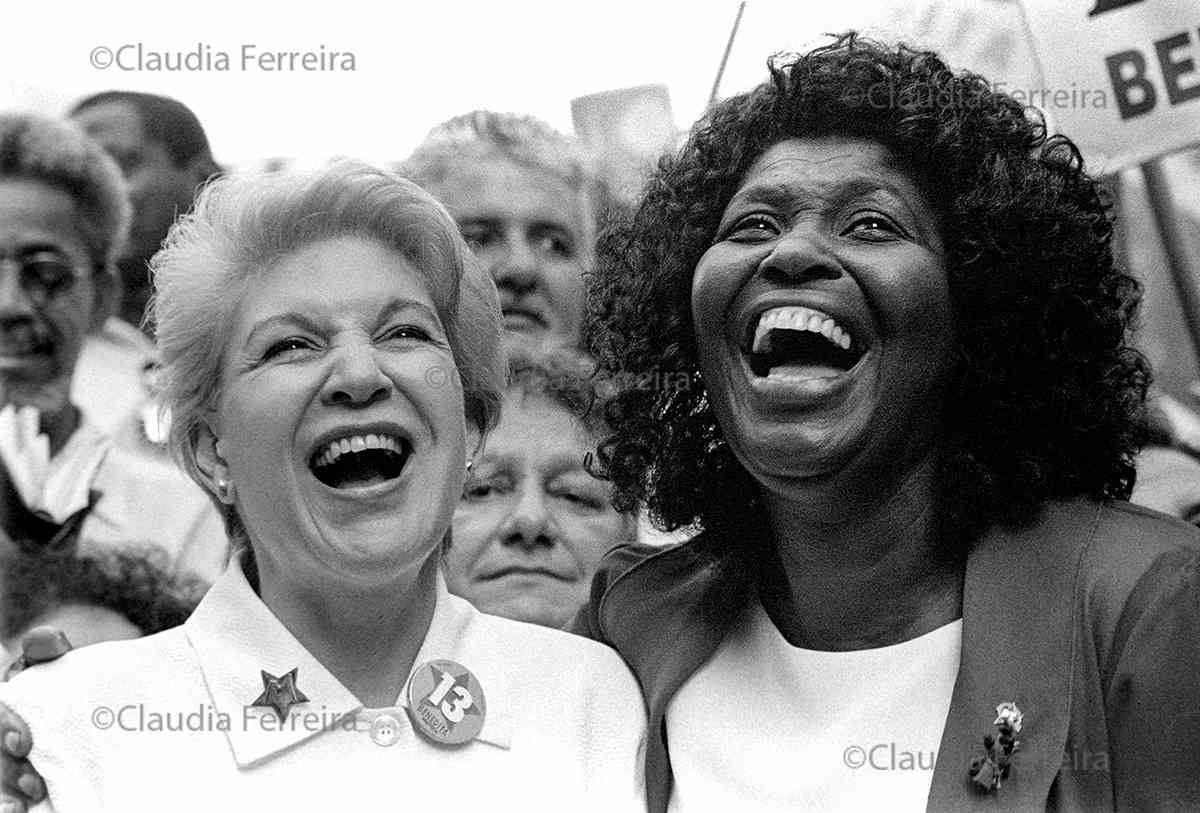 Martha Suplicy e Benedita da Silva em campanha eleitoral Martha Suplicy e Benedita da Silva em campanha eleitoral