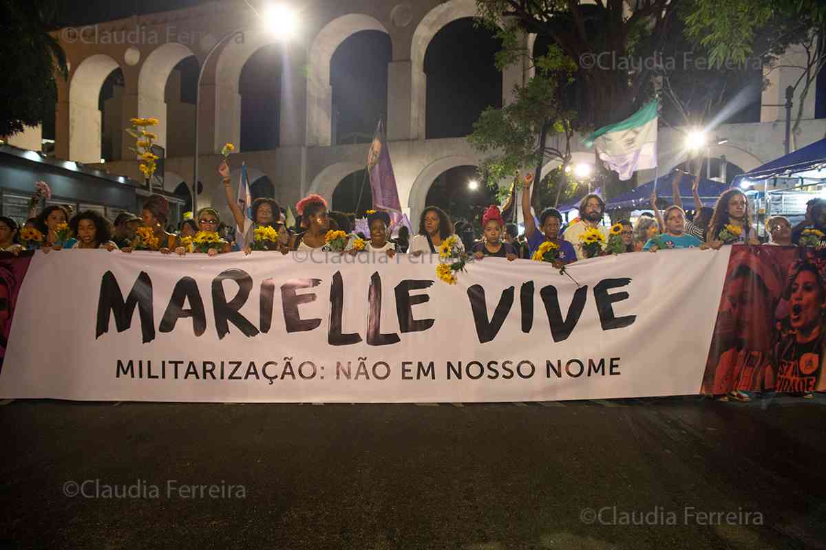 MARCHA TAMBORES POR MARIELLE E ANDERSON, 1 MÊS DE LUTA