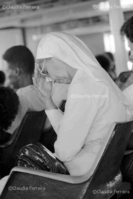 Nun in Itaparica boat