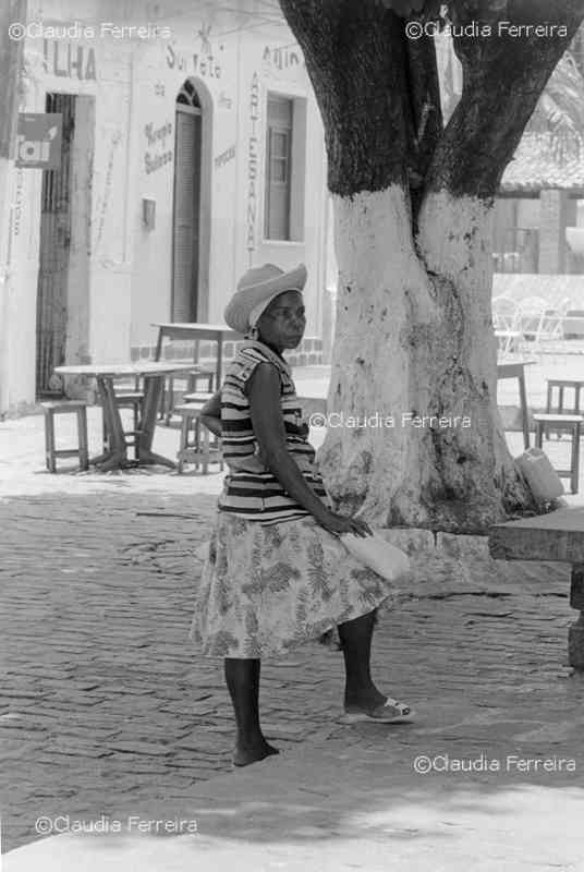 Woman in the shade