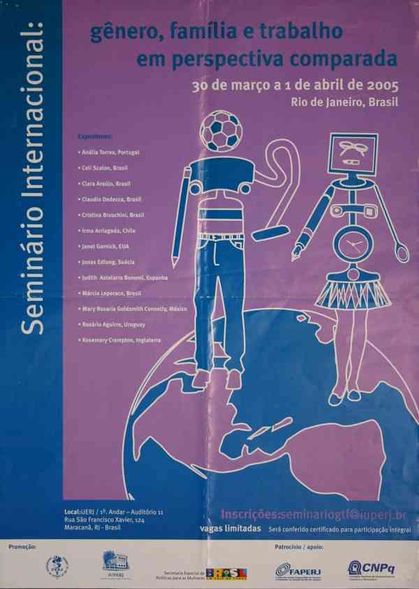 SEMINÁRIO INTERNACIONAL GÊNERO, FAMÍLIA E TRABALHO EM PERSPECTIVA COMPARADA